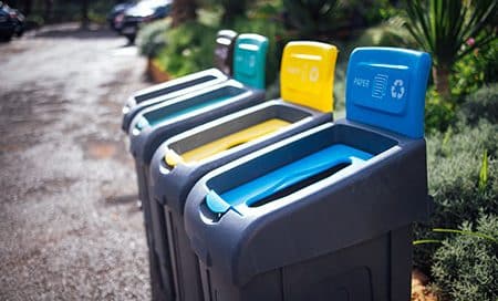 Recycling and general waste segregation at business premises